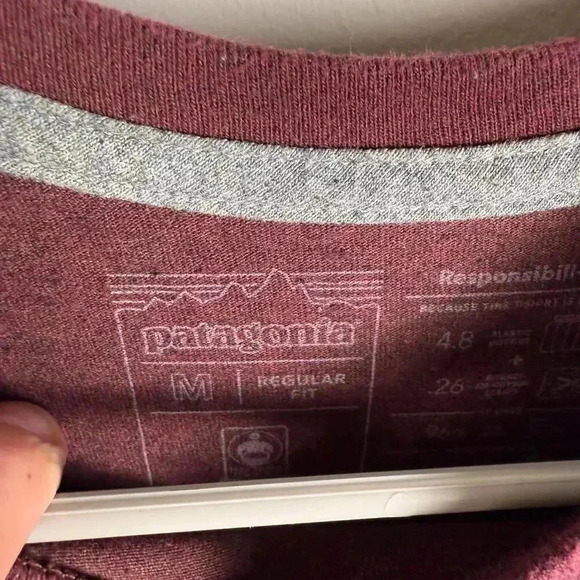 Patagonia Classic Horizon T-Shirt Medium Maroon - Picture 2 of 5